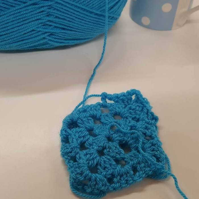 Crochet grows a lot faster than knitting does, so this might be a better craft for those who need quick gratification for their efforts, like me.