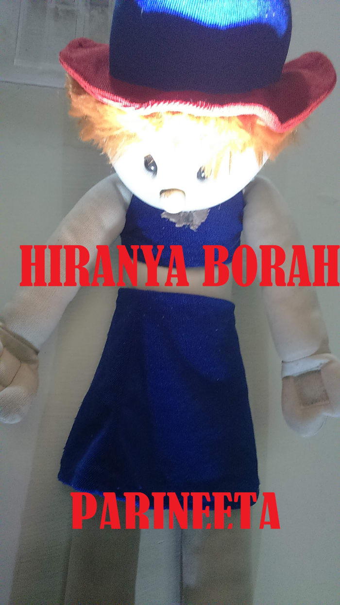I don't know why Hiranya Borah chose this cover. It makes the story look like a horror story about a possessed doll.