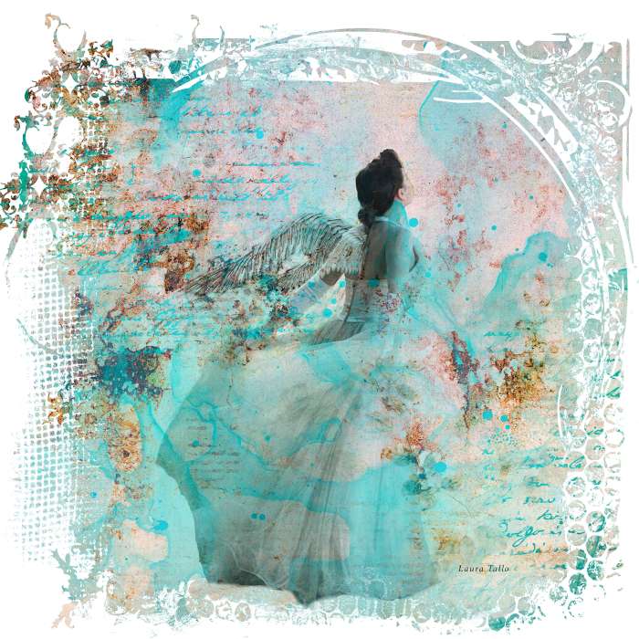 Composited image: elements: Bronzeart wings, model from xxpaperflowerstock, background- MagicalReality