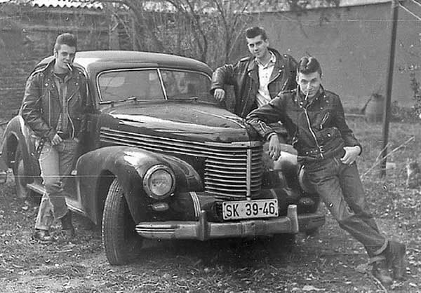 These are "Greasers." "Wendall," was not a part of these guys, but he knew his '57 Chevy like a book.