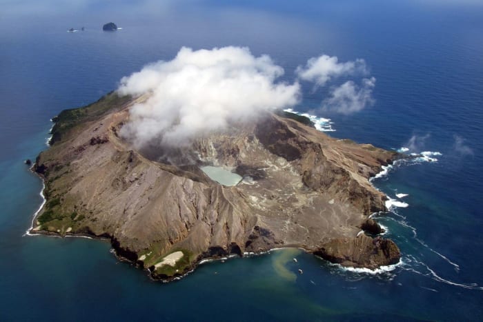 Nothing but a huge volcano just off the coast of New Zealand, if you think it looks like Mars, it's because in the movies it often is!