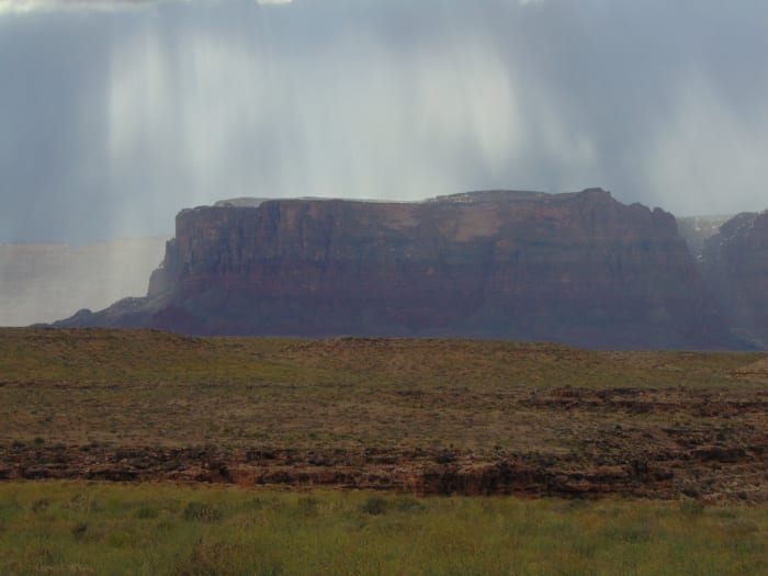 And we went down the narrow canyon anyways. Luckily the flash flood came while we were in camp.
