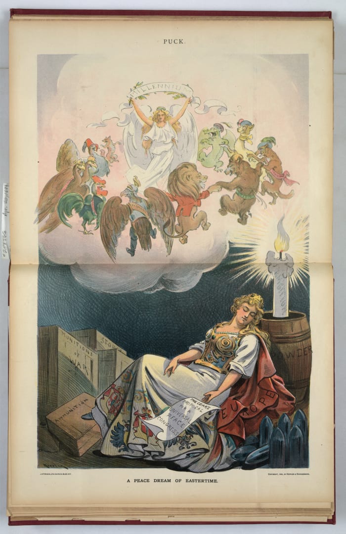 Picture by Joseph Keppler dated 1899.
