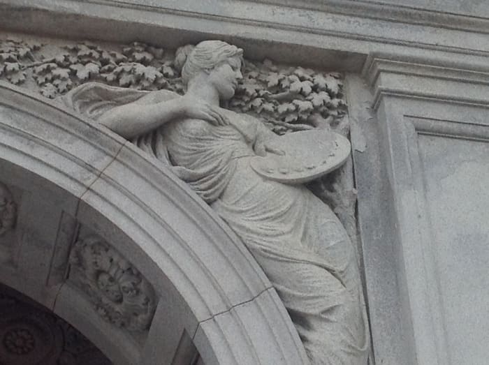 I took this photo while we were on our trip to Washington D.C. I love the architecture and the art often found within and around the structures.