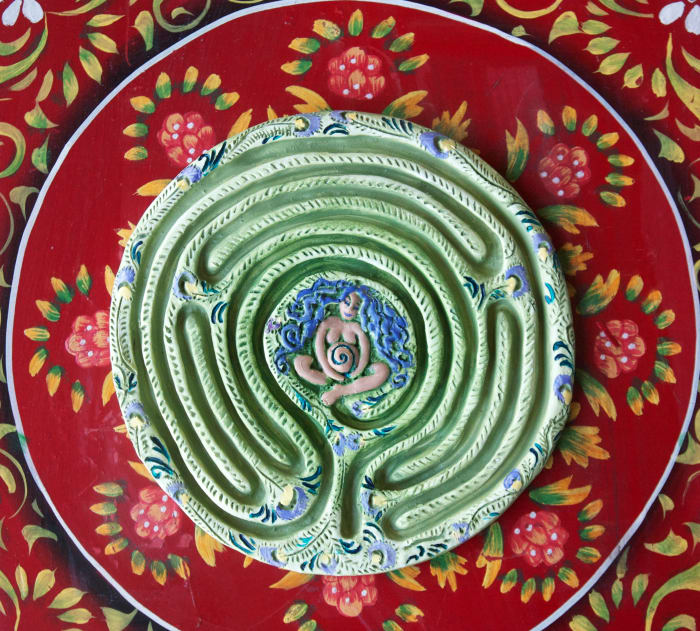 Amy Swagman, Certified Labor Doula (CLD) and fine artist, gave this author permission to use her labyrinth photo.