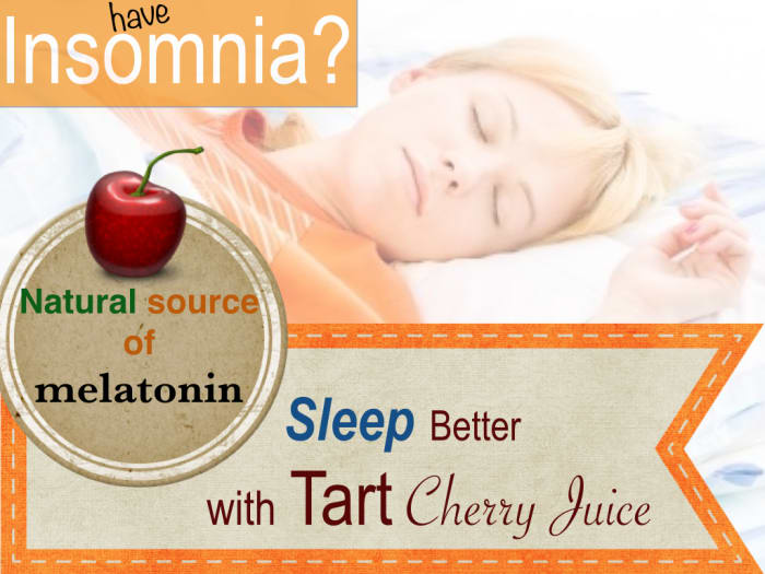 Studies have found the melatonin in tart cherry juice not only helps you fall asleep but also helps you stay asleep through morning.