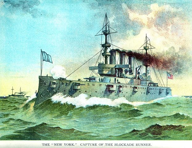 Admiral Sampson's flagship USS New York, 1898