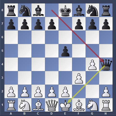 The white king has no way to escape being captured by black. White is checkmated. If his pawn were still on g2, he could've moved the pawn up to g3 to block the check, but pawns can't move backward. This is an example of the famous "Fool's Mate."