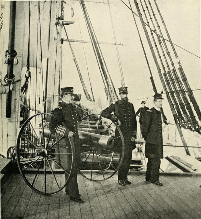 Admiral David Farragut onboard the USS Hartford