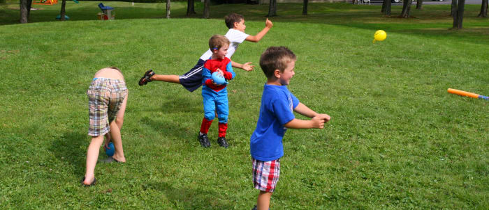Steal the Bacon becomes more fun when water balloons are used to tag the player in possession of the bacon!