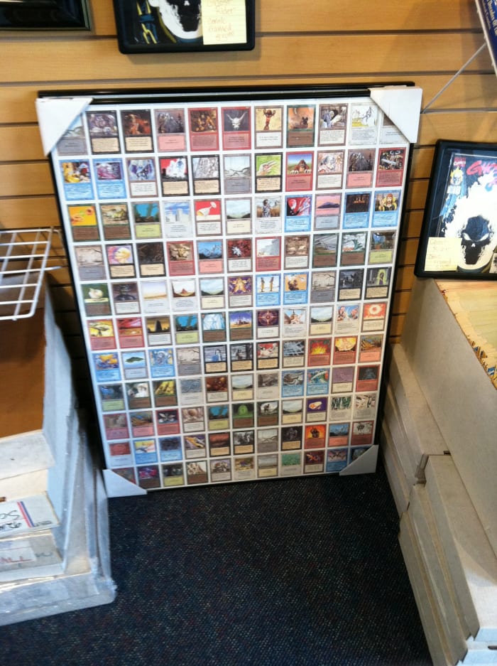 Magic the Gathering cards aren't just for playing—they can be great room décor too. I could see something like this hanging in my living room one day.