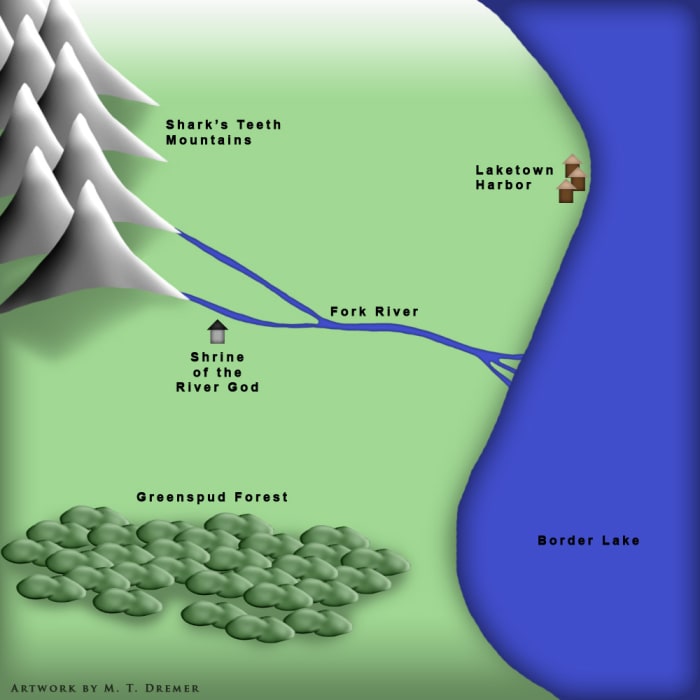 This represents a very small portion of a potential map, but the principals can be applied to a much larger work.