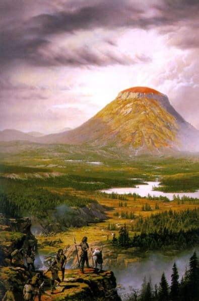 By Ted Nasmith. Amon Rudh was a small hill top near Doriath. From here Turin trained a group of bandits into guerrilla fighters and it is where his charisma truly starts to shine through.