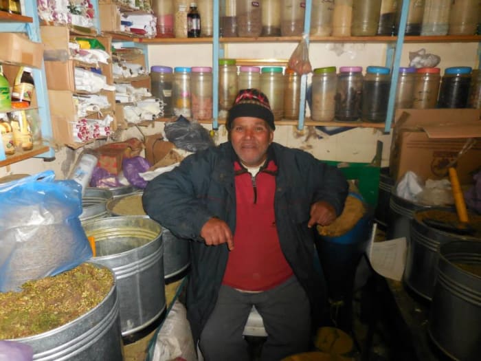 Moroccan mul hanuts (store owners) are a huge part of any community. They are always helpful and try to help with anything you may need. This mul hanut keeps watch over his shop in Ifrane.