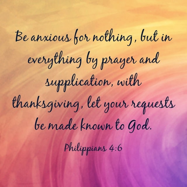 be anxious for nothing scripture