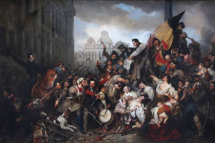 Épisode des Journées de septembre 1830 sur la place de l'Hôtel de Ville de Bruxelles - Gustave Wappers
