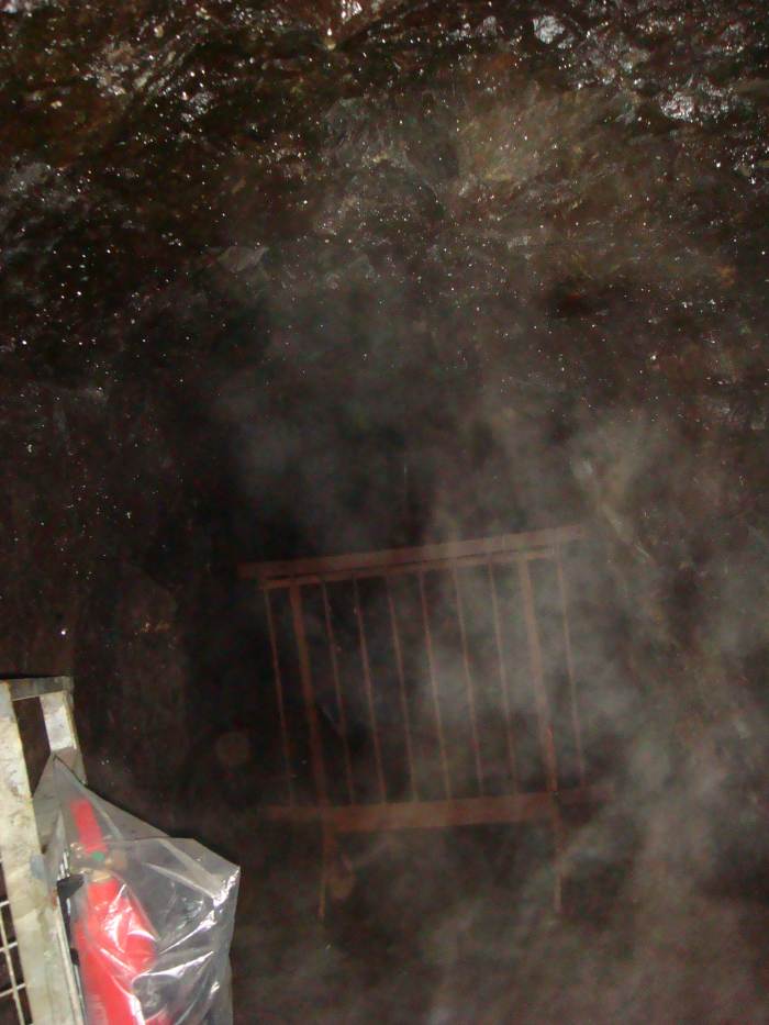 Photo of "Miner's Ghost" taken from within the Lochnell Mine at the Museum of Lead Mining, Wanlockhead, Scotland
