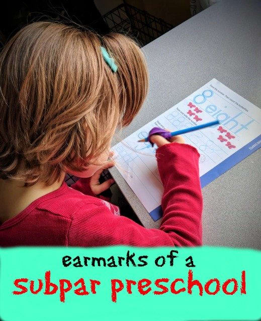 Parents should be wary of paper-pencil tasks, long circle times, computers, and an academic focus.