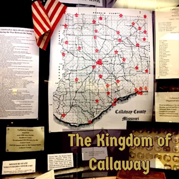 Photo: "The Kingdom at War," display in the museum of the Kingdom of Callaway Historical Society.
