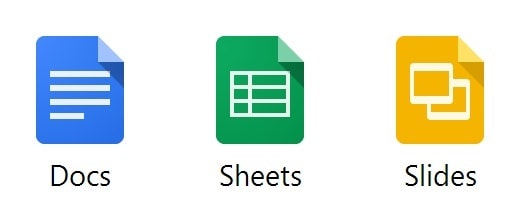 Google Docs, Sheets, and Slides offer an online alternative to Microsoft Office Programs Word, Excel, and Powerpoint