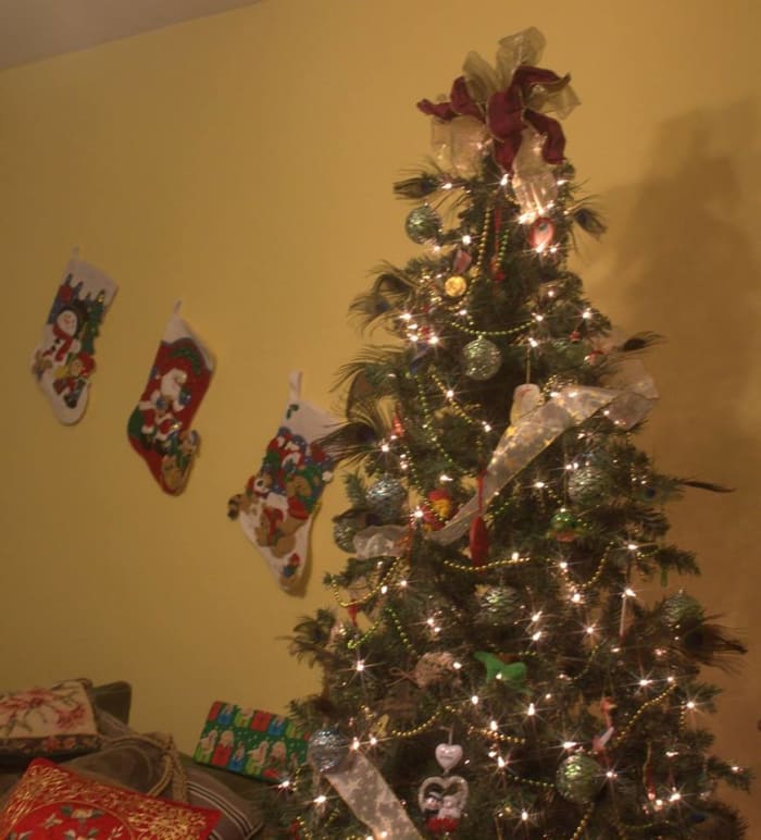 Trimming the Christmas tree is often a favorite holiday activity.