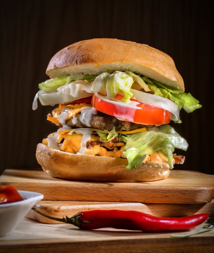 This Burger Is Begging For Someone To Eat This Burger Just Like My New System.