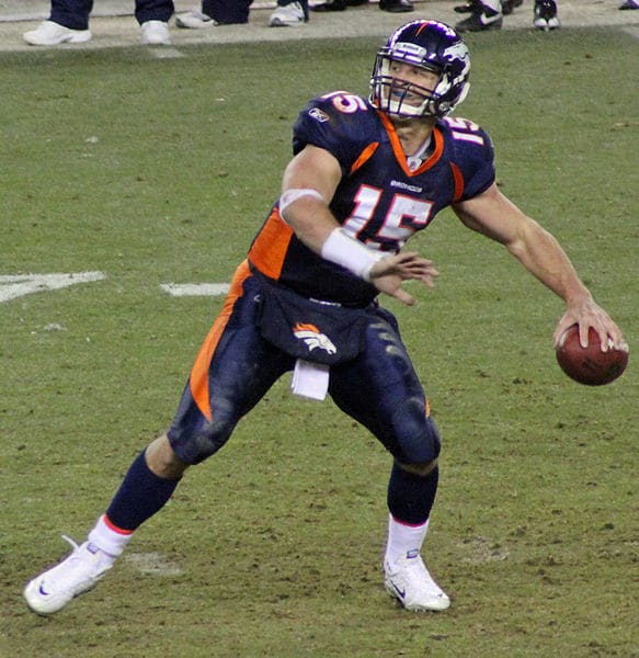 The Tebow-led Broncos beat the Steelers in overtime in 2011 to win an AFC Wild Card Game.
