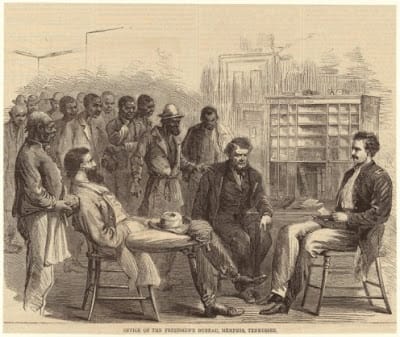 Office of the Freedmen’s Bureau, Memphis, Tennessee. (1866) Harper’s weekly : a journal of civilization. circa 1857-1916)