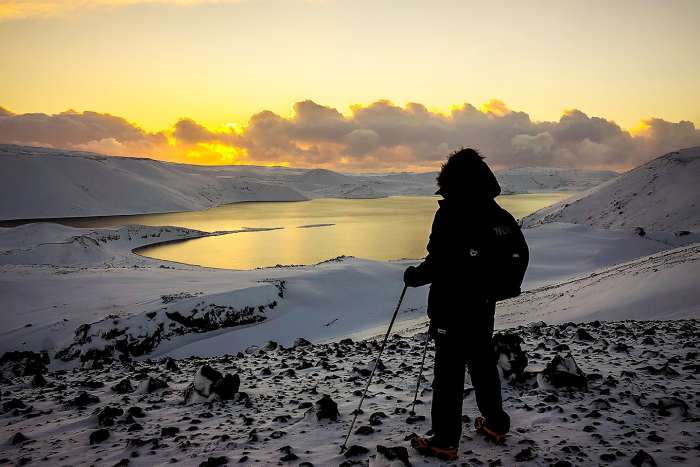 Winter solstice sunrise in Iceland