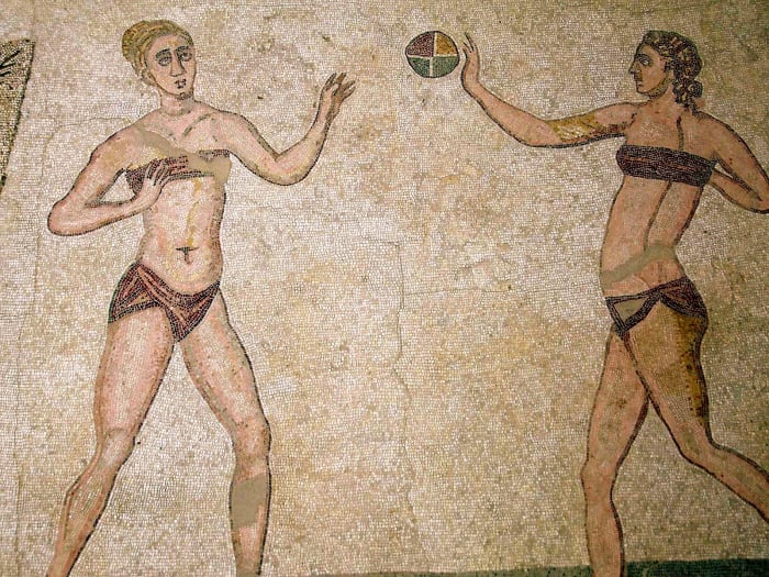 Bikini Girls Circa 4 AD. Anyone for Beach Volleyball?