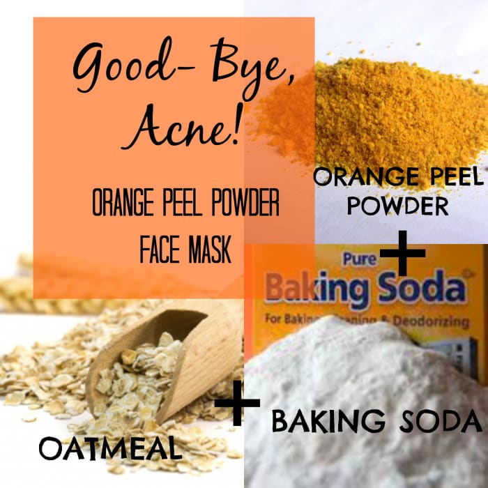 Time to say goodbye to acne and pimples. Mix orange peel powder with oatmeal and baking soda to make the ultimate pimple annihilation face mask.