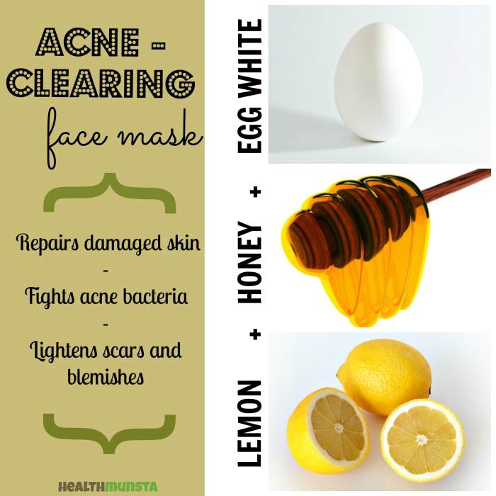 Face masks with egg white can help reduce acne.