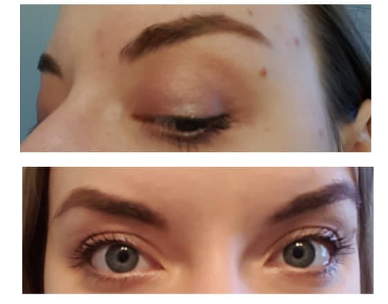 My final look with the Silent Treatment quad: Eyelid on my lid and lower lash line, Crease on my upper lash line, Transition in my crease, and Browbone in my inner corners. I kept it very understated since I was on my way to work.