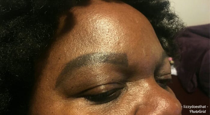 Step 6: Fill in the brow keeping it darker at the tail and lighter at the front to avoid it looking boxy or harsh.