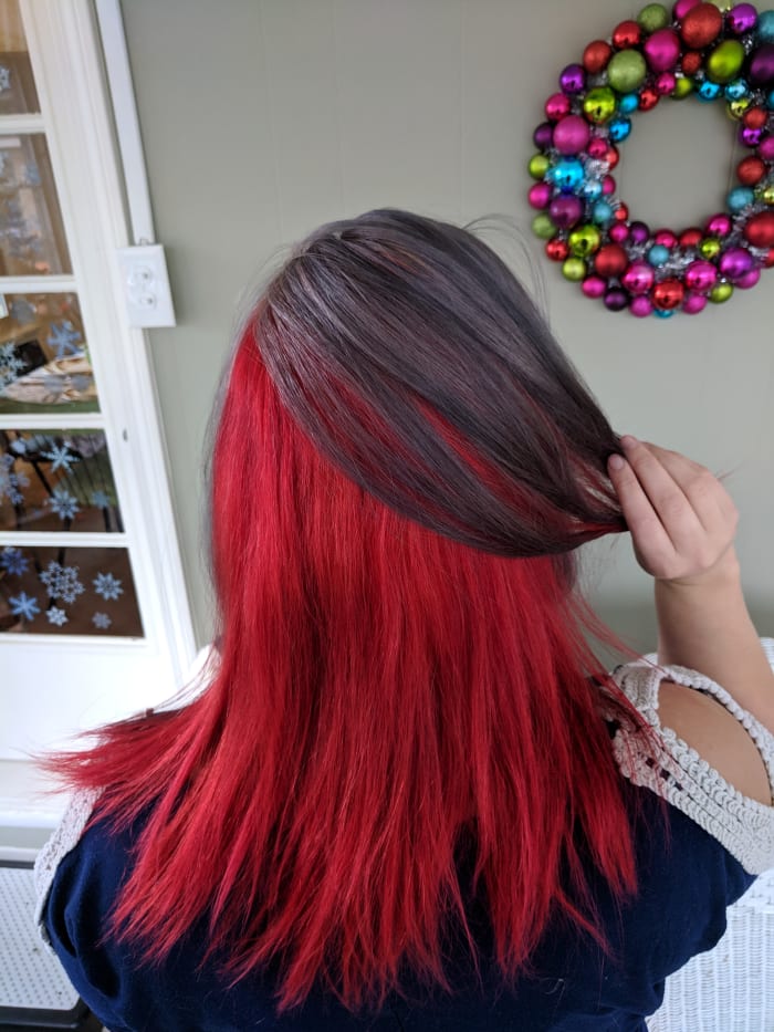 How to Dye Your Hair Two-Toned Gray and Red: Review of Ion Color