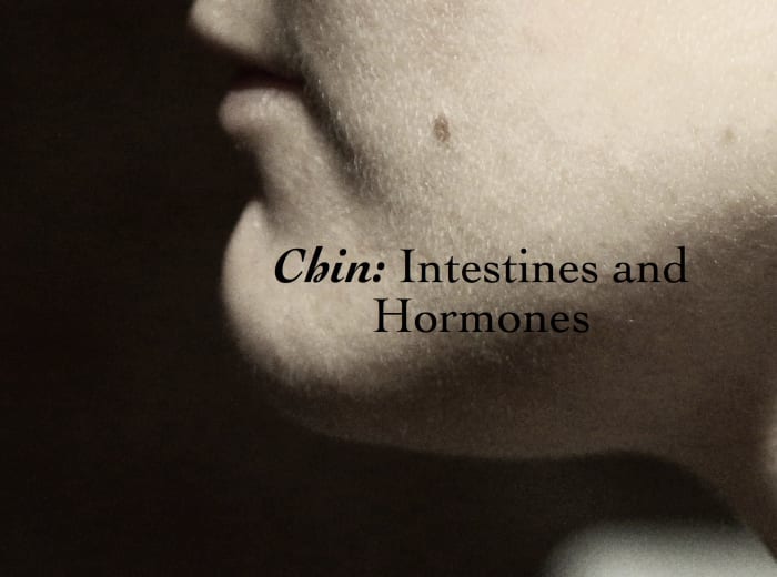 If you break out along the side of your chin, it could be hormone-related. Acne along your lower chin, however, could be the result of poor diet.