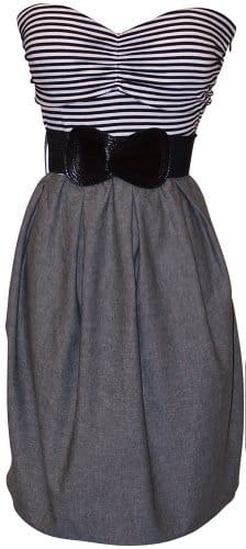 Don't be afraid of stripes. This perfect summer dress will make the most of your lovely lady lumps.