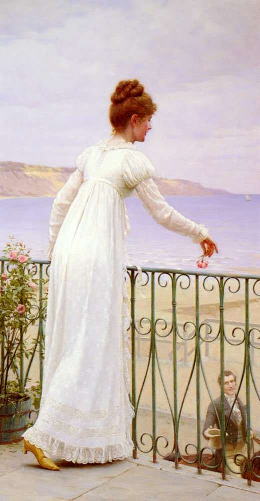 Though a painting of a woman in the early part of the 19th century, her shoes would not look out of place today.