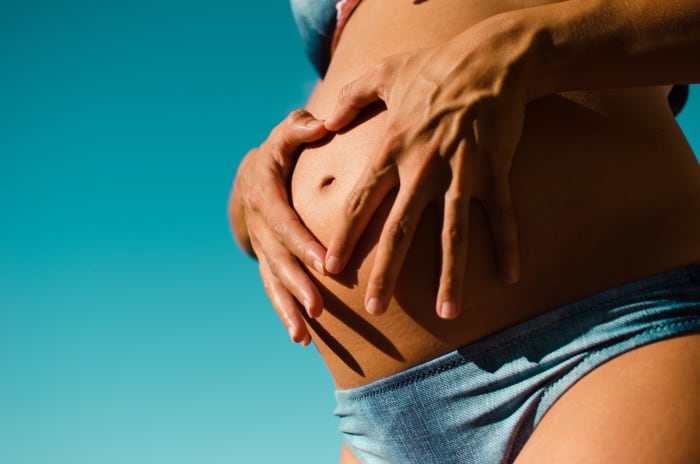 The best way to avoid stretch marks is to start exfoliating and using cream before you think you need to.