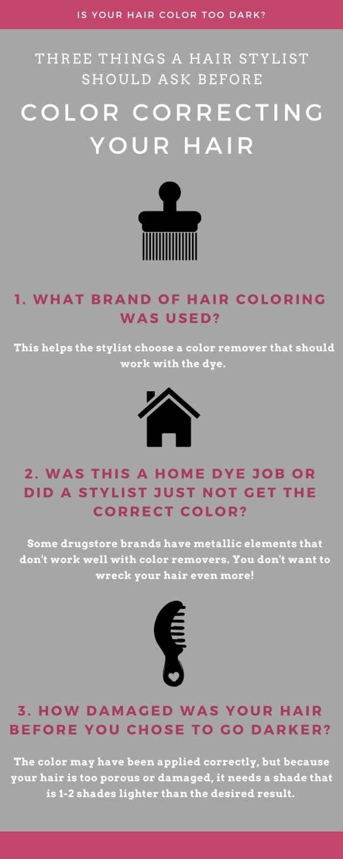 If the stylist is any good at their job, they should ask these questions before starting to color correct your hair.