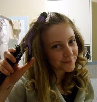Whether you have a curling iron or a flat iron, you can use heat to curl your hair from home.