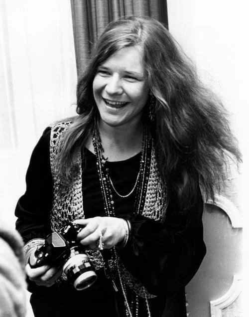 Janis Joplin shows a bohemian-influenced style.