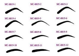 A look at heights and weights of eyebrow looks to incorporate into your shaping. If you like any of them, zoom in and print out. Then cut it out and use it as a stencil! Don't forgot to mark your points!
