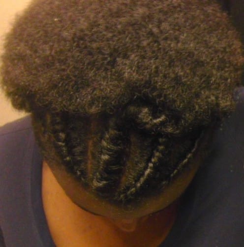 Notice the thickness of the hair. Even on the crown where the hair is straight. As I Am allowed these flat twists to happen on the first try after its application even after trying multiple times using other products.