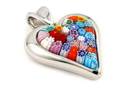 This interesting, modern-style pendant adds extra dimension to the flowers by the use of sloped sides.
