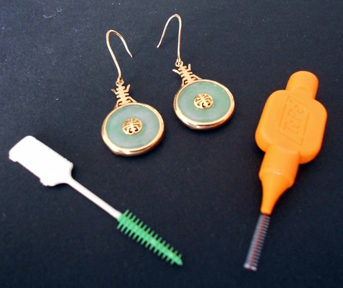 Interdental brushes, particularly the soft rubber ones (left) are useful for getting into filigree or other 'twiddly bits'!