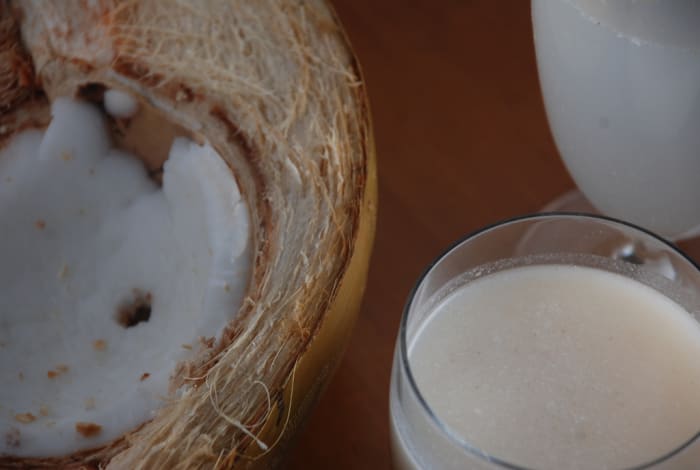 coconut milk, water, oil and meat are all beneficial to health and are used in homemade beauty solutions.