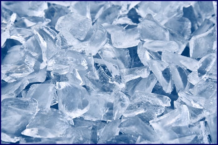 Crush Ice In a plastic bag and hit it with a wooden rolling pin if you do not have an ice crusher - messy, but therapeutic!