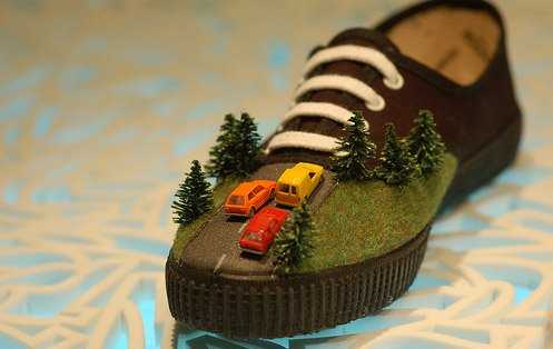If you want to be really inventive, you can always create roadblock shoelaces, or maybe a tunnel flap for the train.