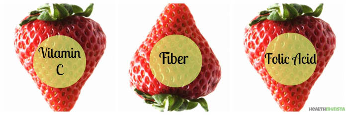 These are some of the important nutrients in strawberries that make it an important food for beautiful skin - vitamin C - folic acid - fiber.